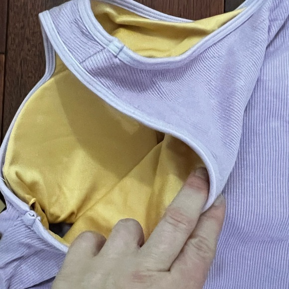 Niyama Sol Lavender Sleeveless Top with Side Ties and built in bra, size S/M - Picture 5 of 5